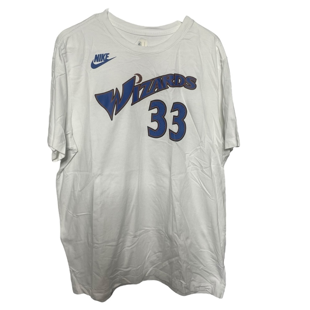 Nike Washington Wizards Kyle Kuzma Jersey Tee Shirt Men’s XL White Blue